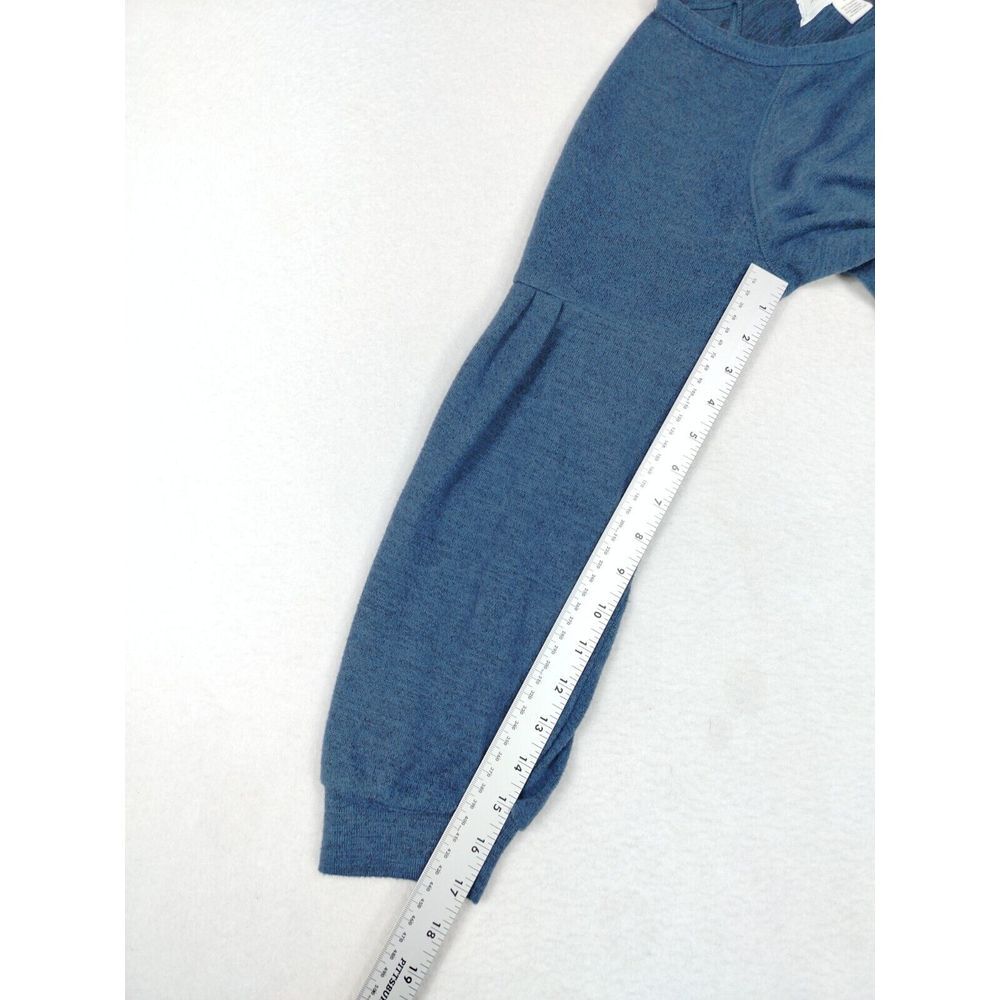 French Laundry‎ Top Women's Medium Blue Minimalist Normcore Stretch Long Sleeve - Picture 8 of 9